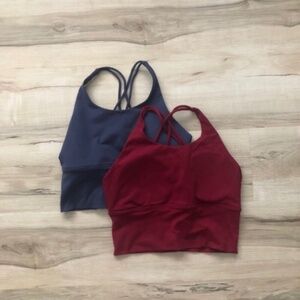 Women's Muses Only Red and Blue Padded Bralette Set